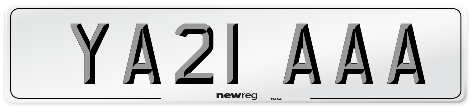 YA21 AAA Number Plate from New Reg